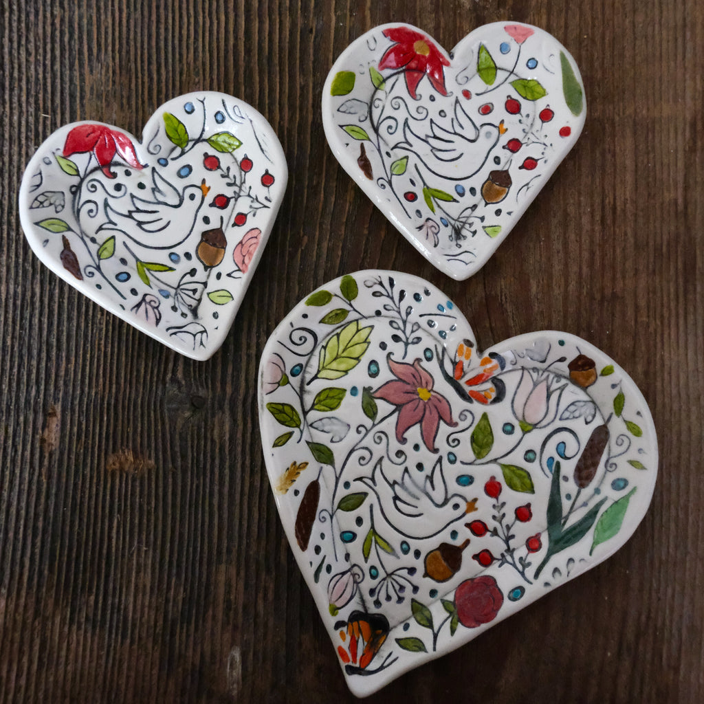 Wee Plate Set 5 - (three heart plates)