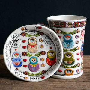 Matryoshka Mug and Coaster Set